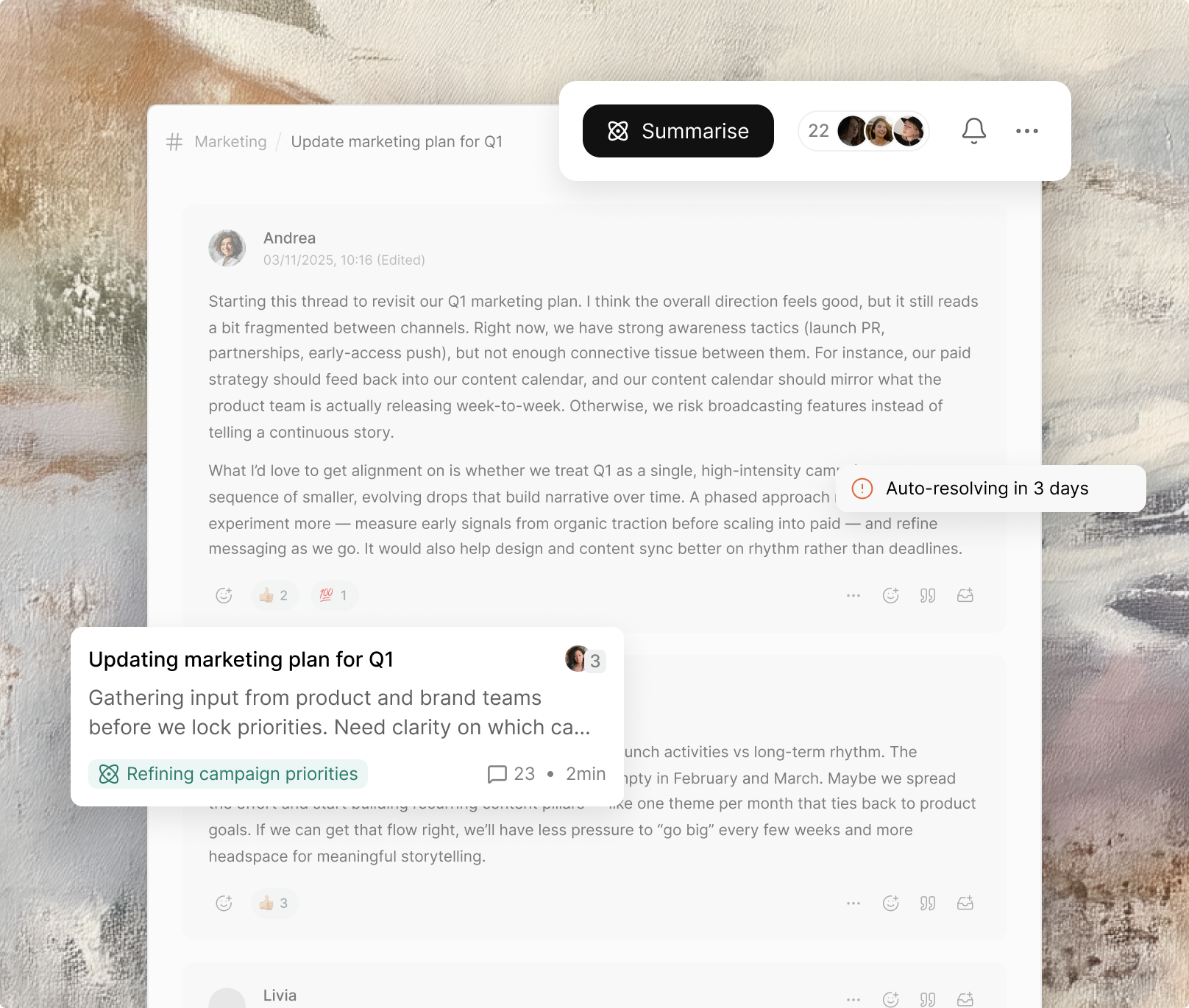 Ideas evolve interface preview