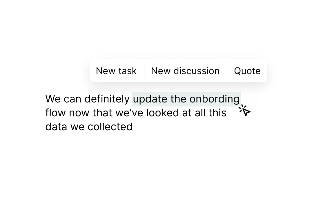 Move from chat, to discussion, to todo